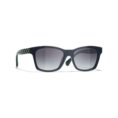 chanel blue square sunglasses